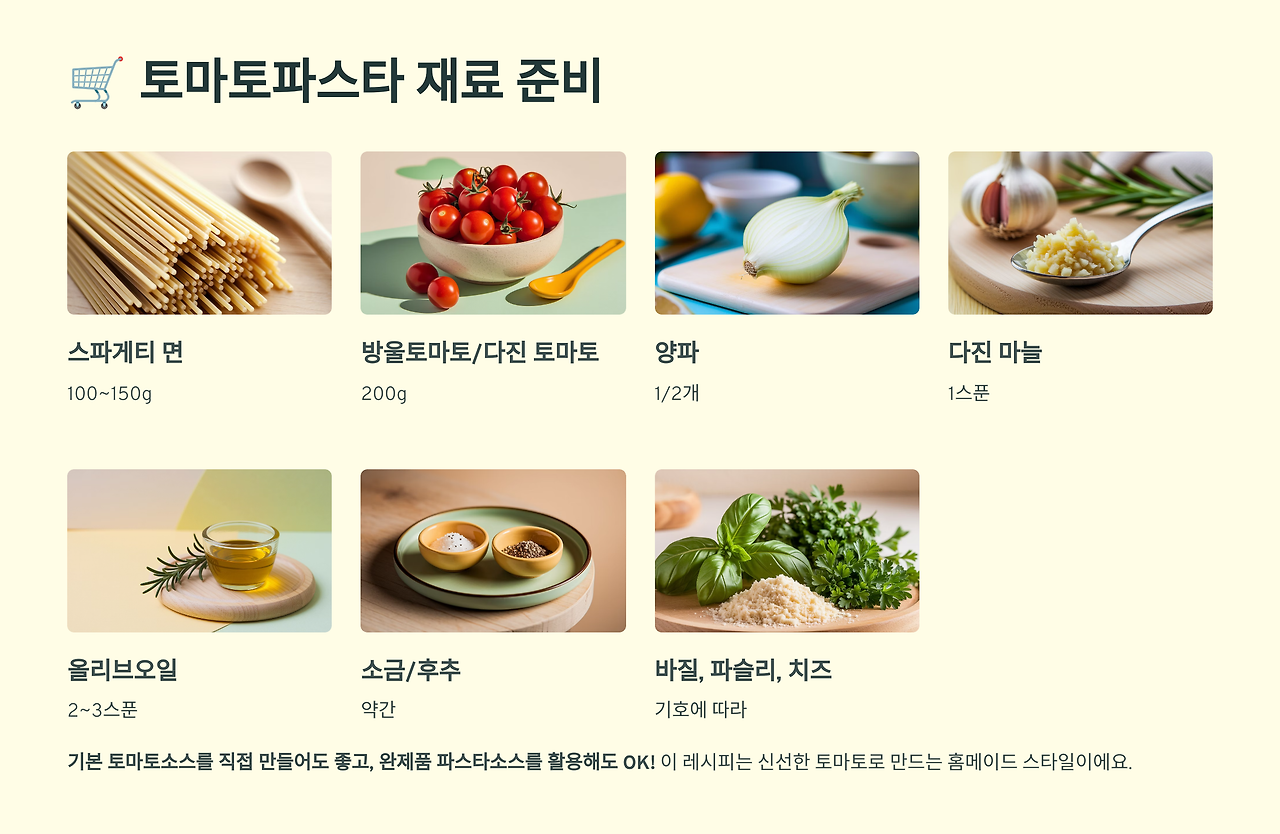 토마토파스타 재료