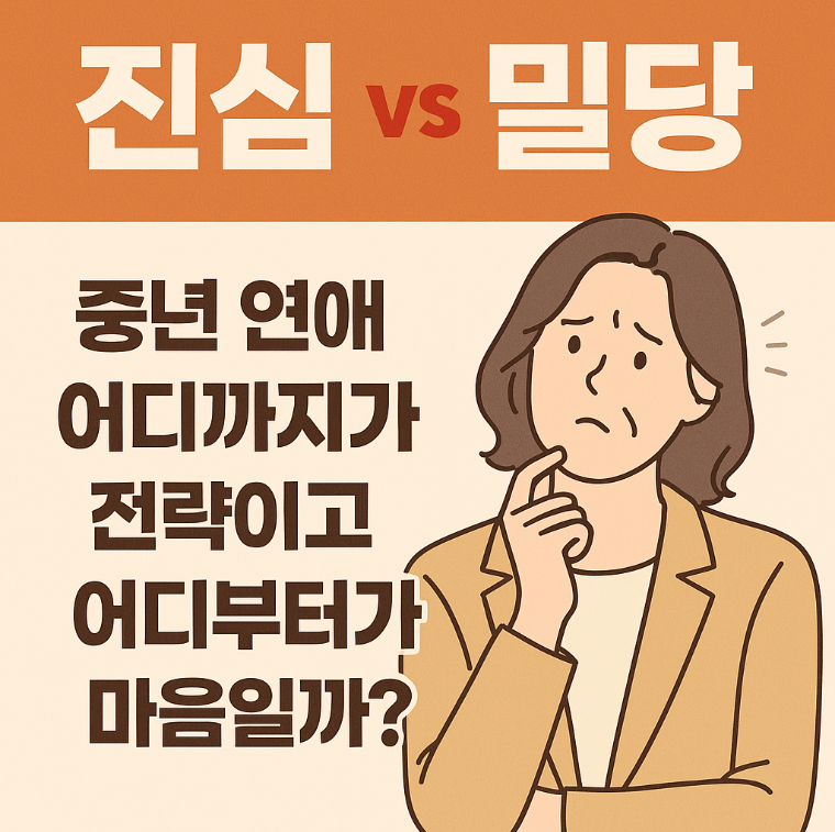 중년 연애, 진심vs밀당 사이에서 우리가 고민하는 것들