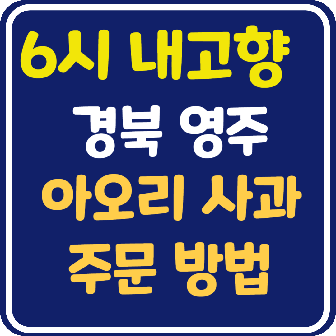 6시 내고향 경북 영주 아오리 사과 주문 방법