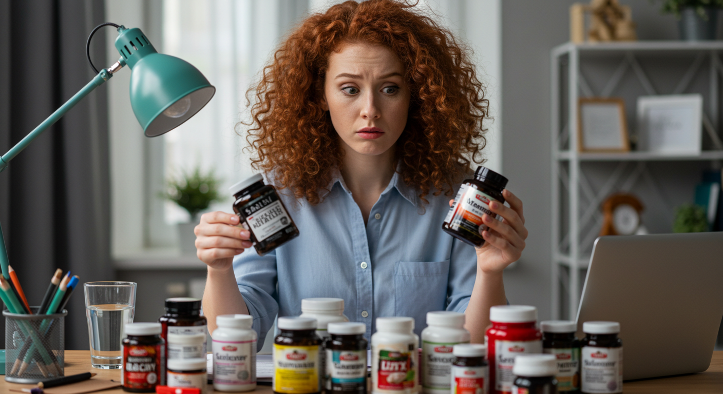 중년 영양제 약들 사진