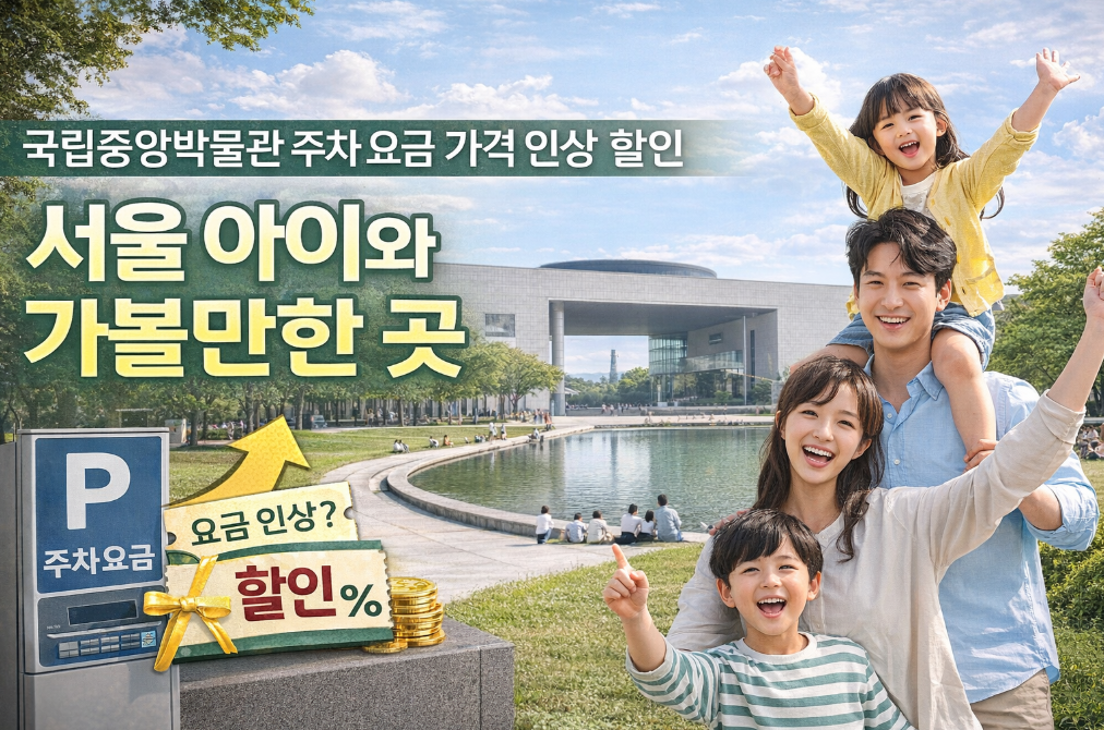 국립중앙박물관 주차요금 인상, 할인 받는 꿀팁 총정리