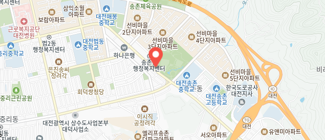 대전 대덕구 동춘당 위치 지도