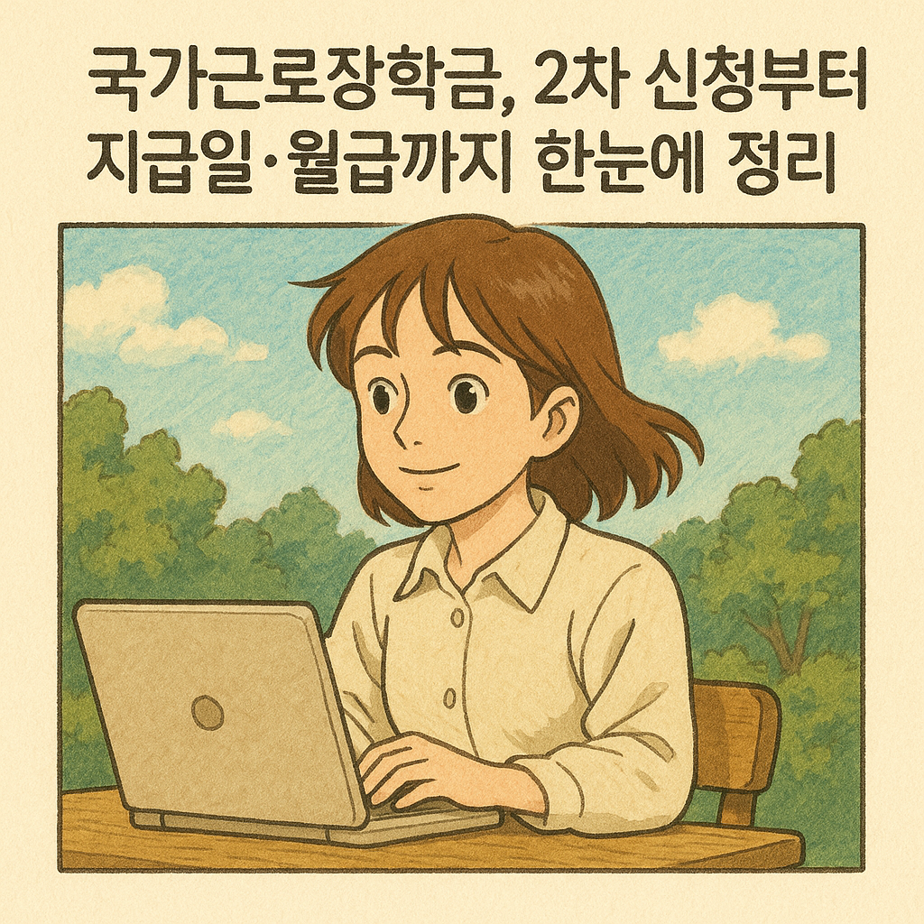국가근로장학금, 2차·상시·지급일·월급·신청·2학기 한눈에 정리