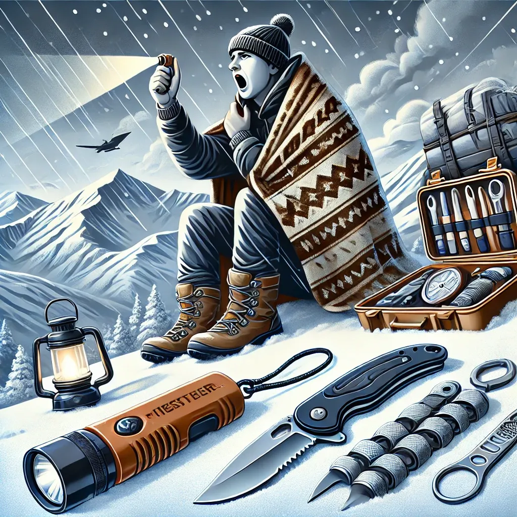 겨울 산행 중 보온 담요와 호루라기로 구조 요청