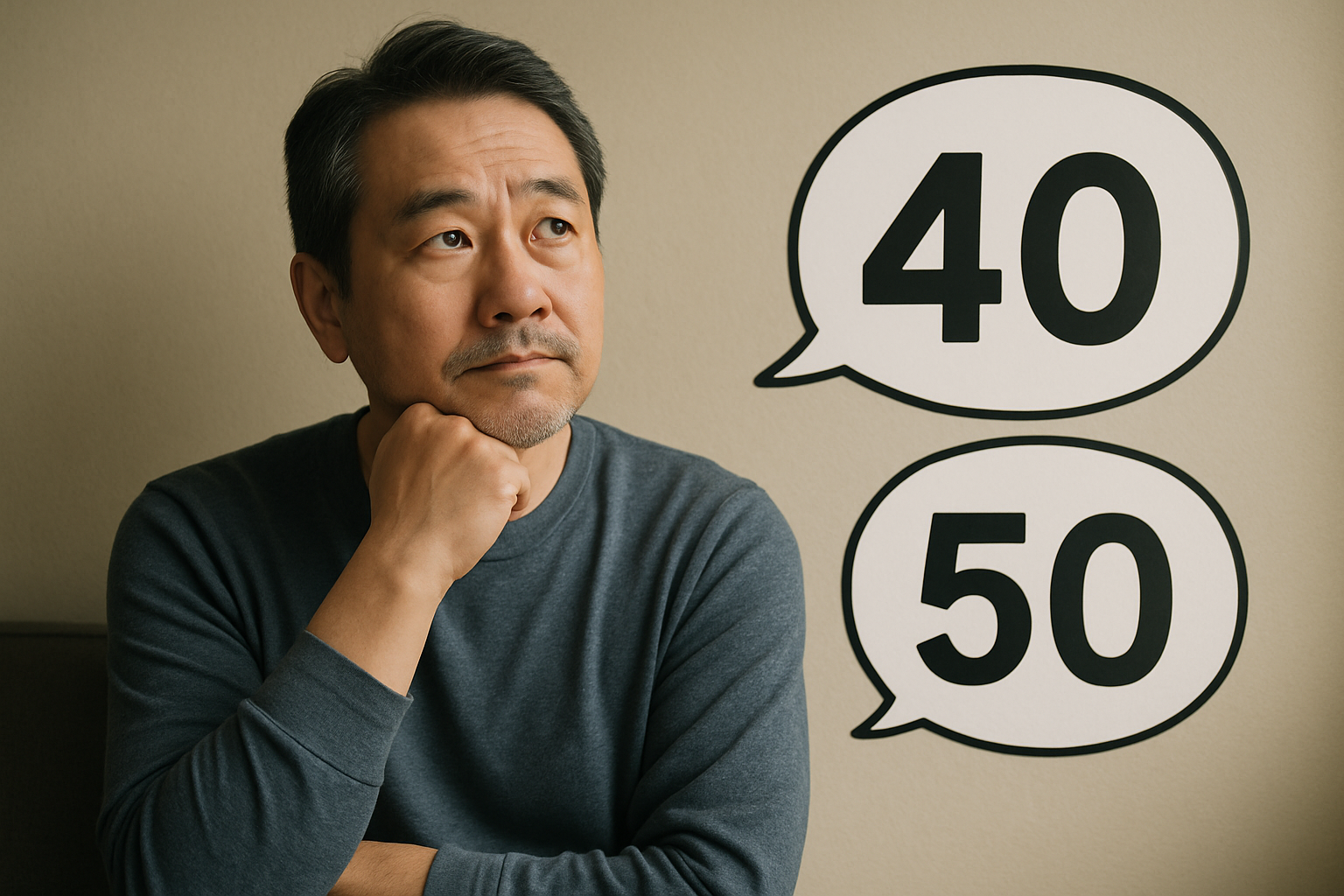 40대와 50대의 차이를 생각하는 중년