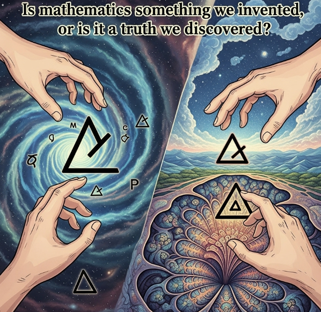 "수학은 우리가 발명한 것일까?
아니면 이미 존재하는 진리를 우리가 발견한 것일까?"