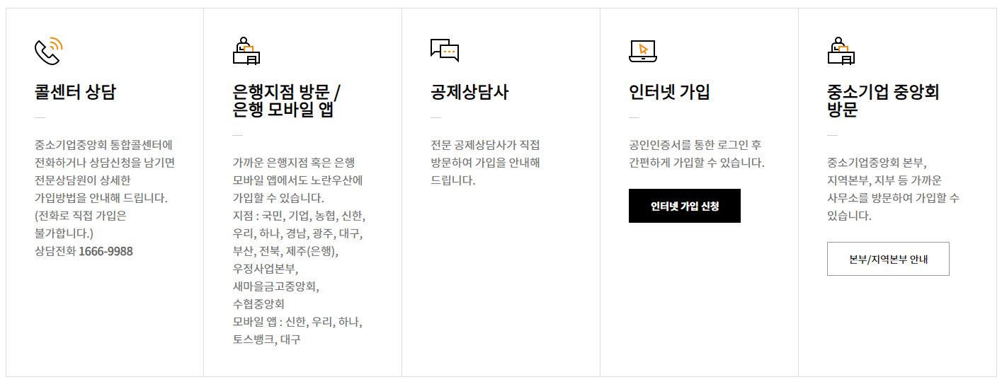 노란우산 공제 - 가입방법