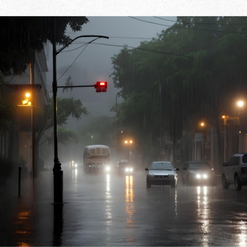 하천 범람 경고 현수막