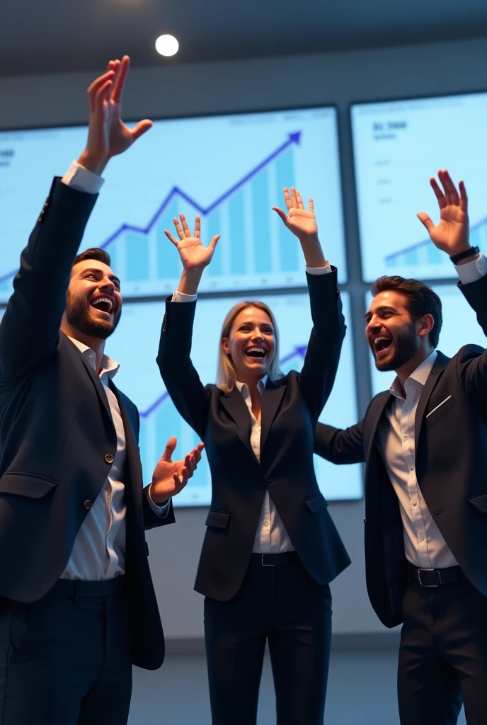 환호하는 사람들