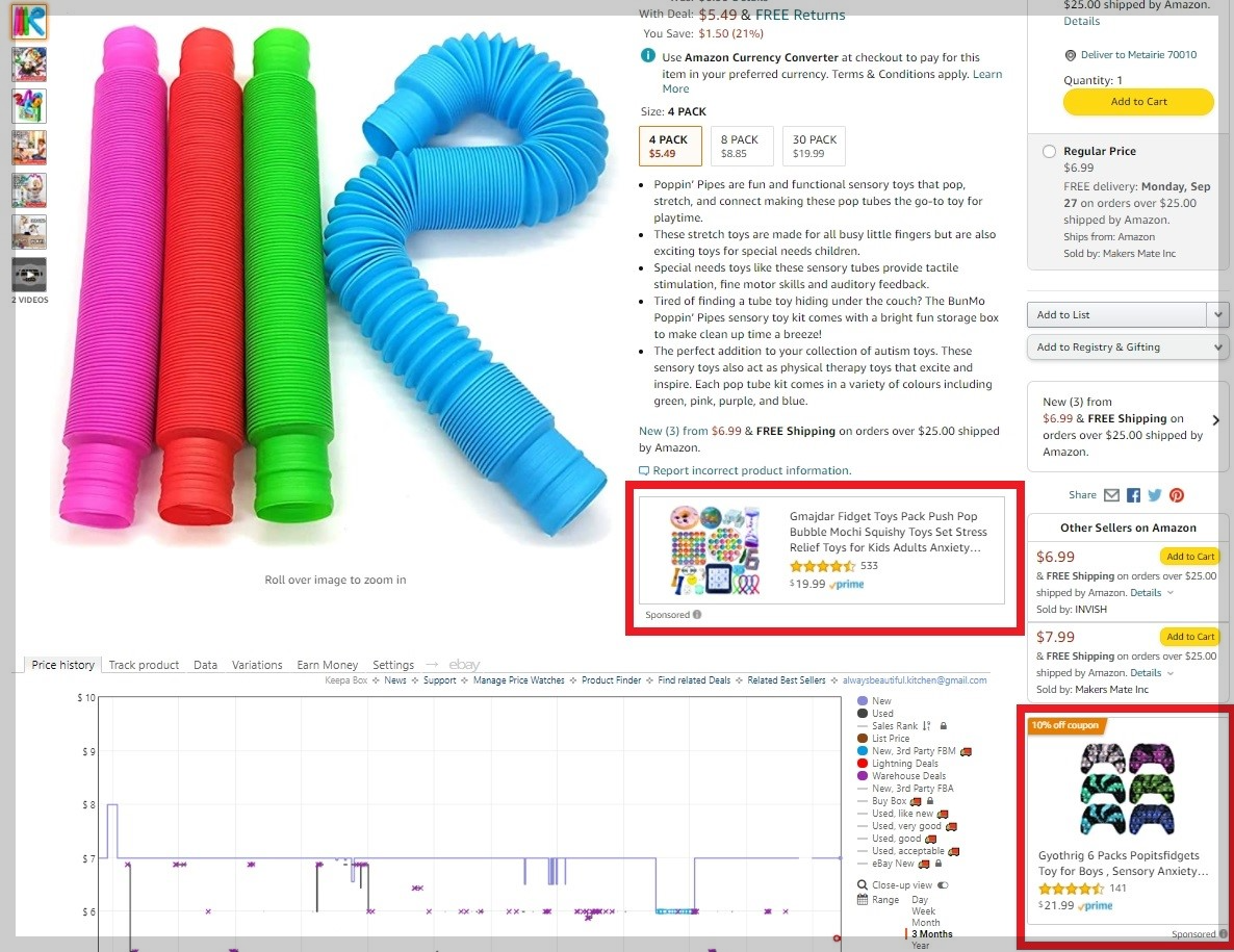 Products on sale at Amazon