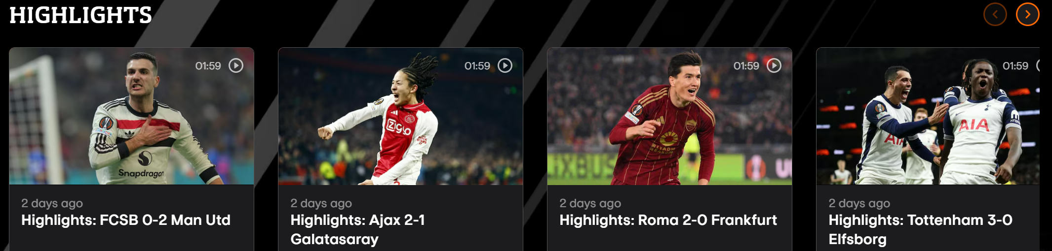 UEFA 유로파리그 일정 및 조별 순위 총정리