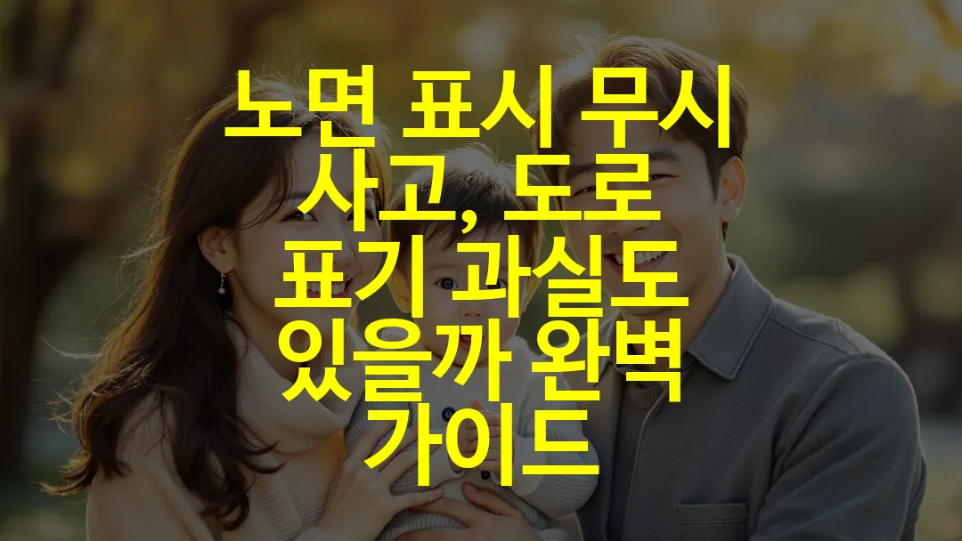노면 표시 무시 사고, 도로 표기 과실도 있을까 완벽 가이드