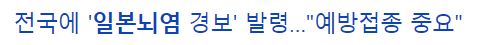 일본뇌염 예방접종 시기 및 성인 증상