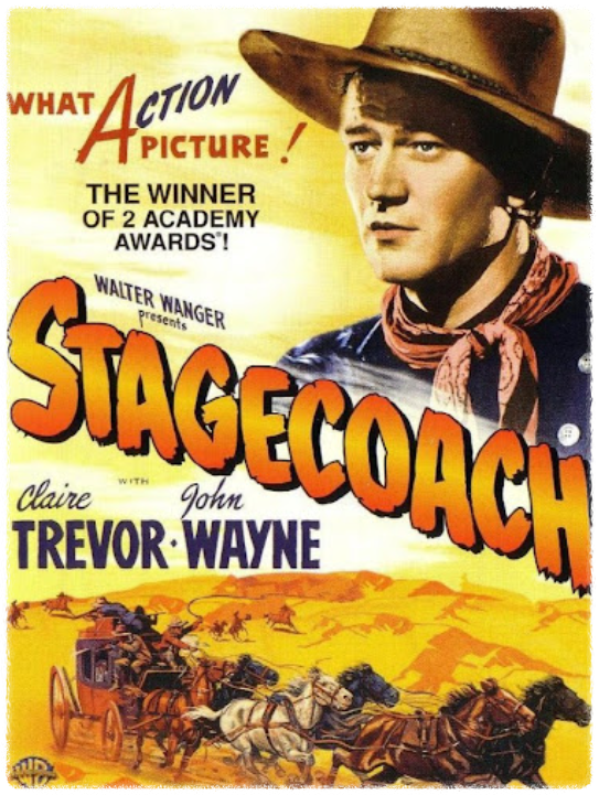 존웨인의 서부영화 역마차 영화 포스터