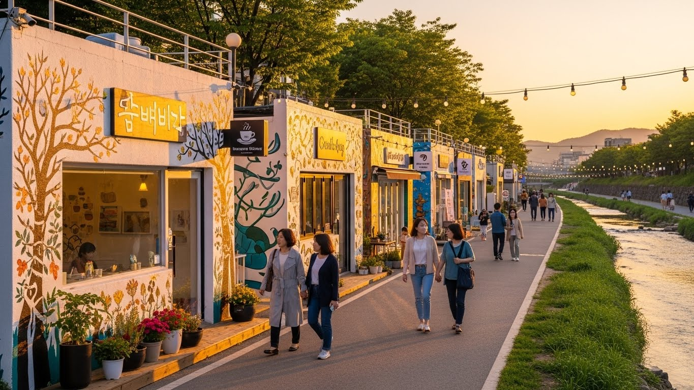 방학천 예술거리의 오후