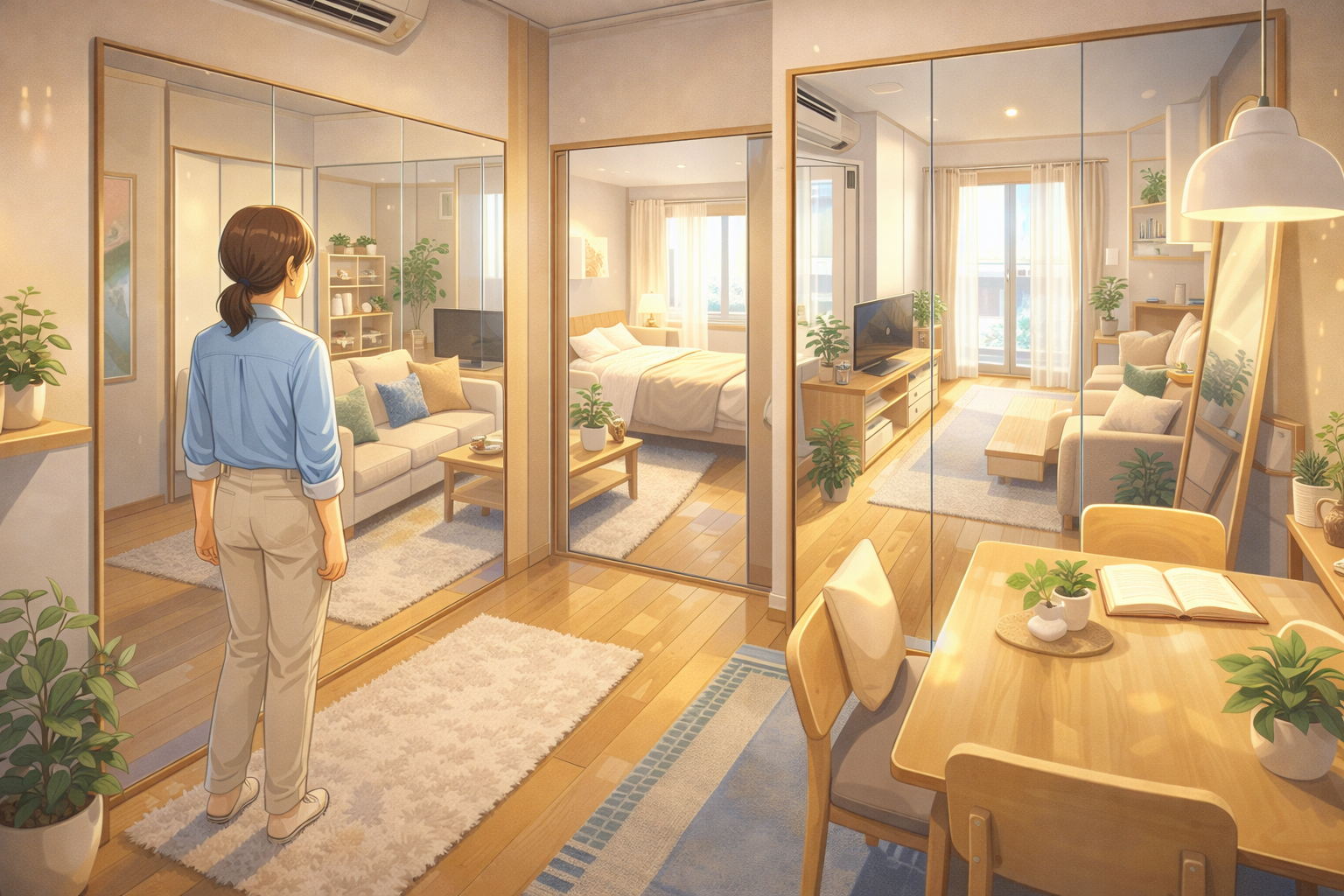 좁은 공간을 살리는 거울 인테리어 아이디어