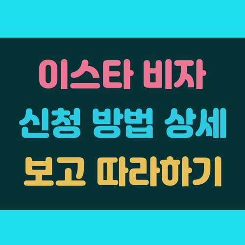 이스타 비자 신청 및 발급 방법 순서대로 따라하기 이미지