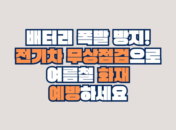 전기차 무상점검