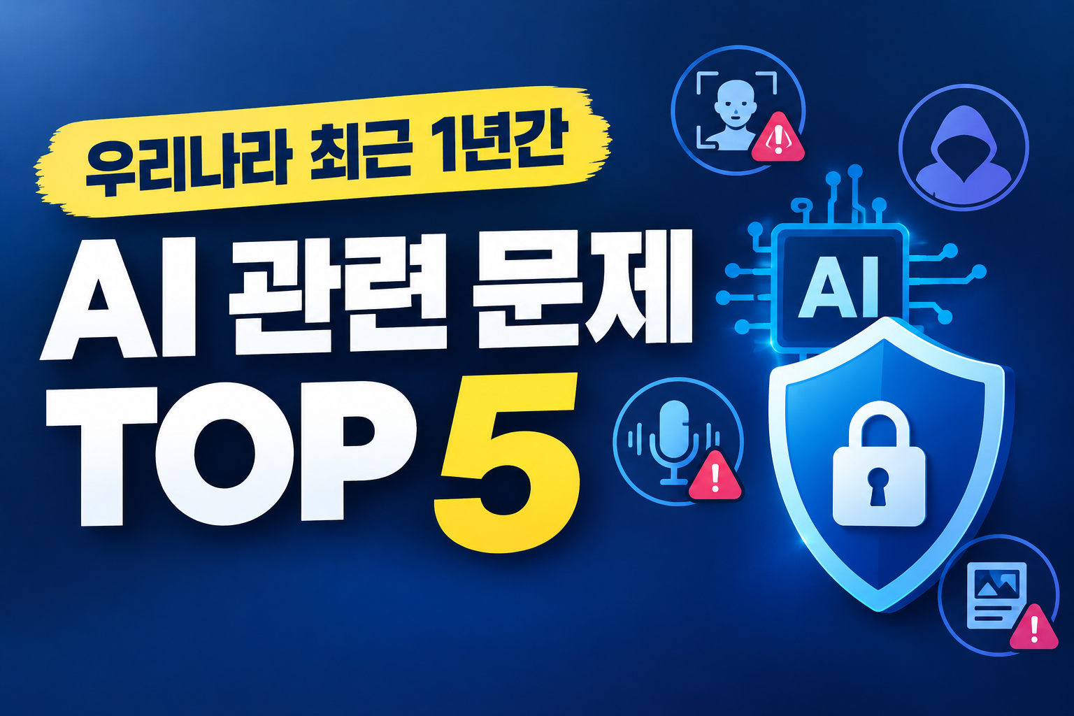 우리나라 최근 1년간 AI 관련 문제 TOP 5