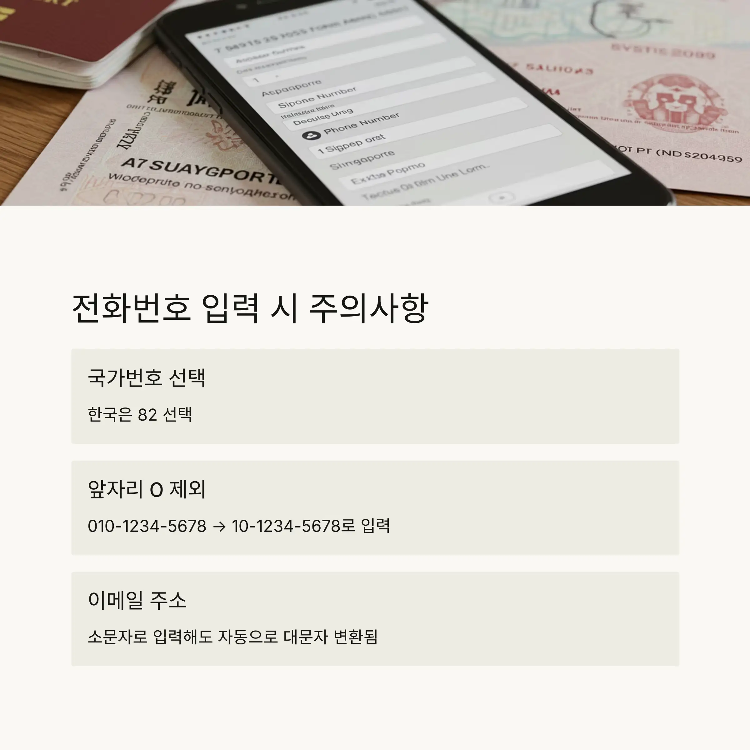 ✏️ 입국카드 수정 방법