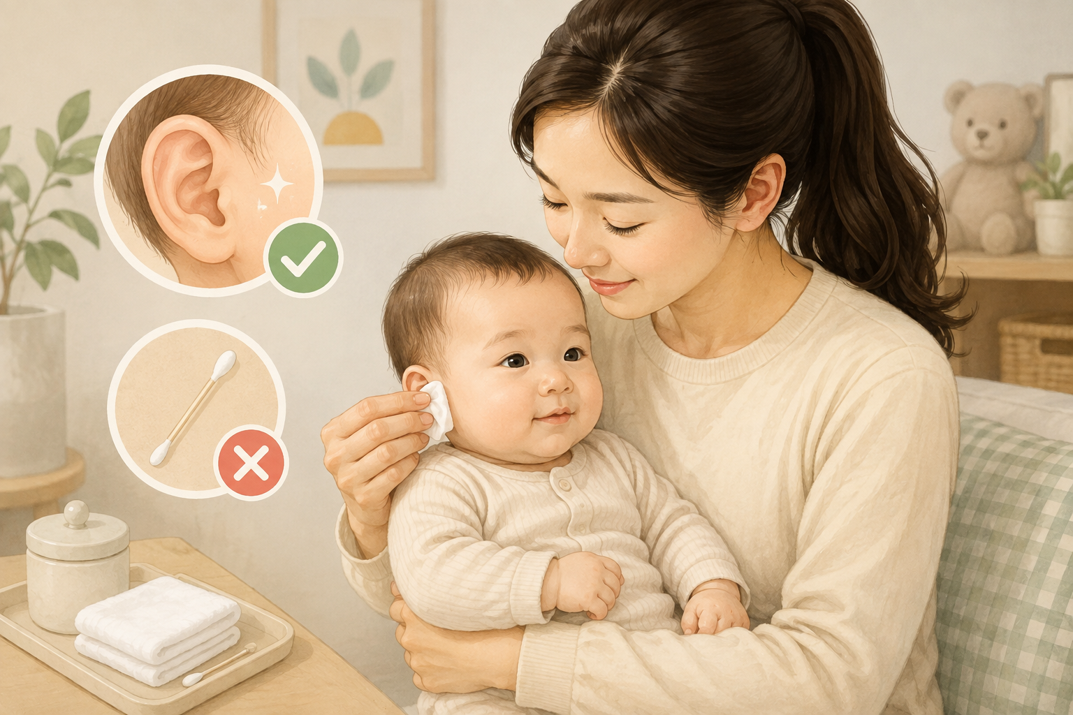 아기 귀지 청소와 이물질 대처