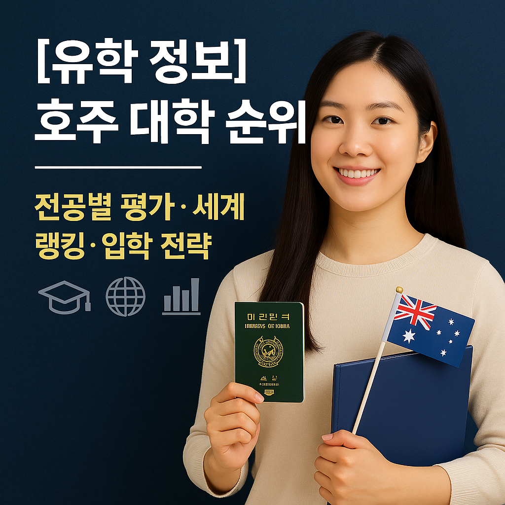 [유학 정보] 호주 대학 순위 ｜ 전공별 평가·세계 랭킹·입학 전략 총정리