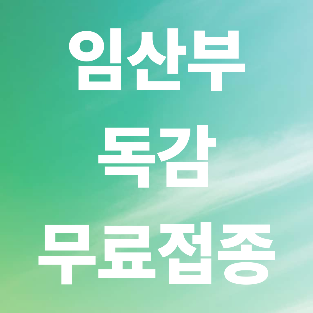 임산부 독감 무료접종 시기·방법 총정리