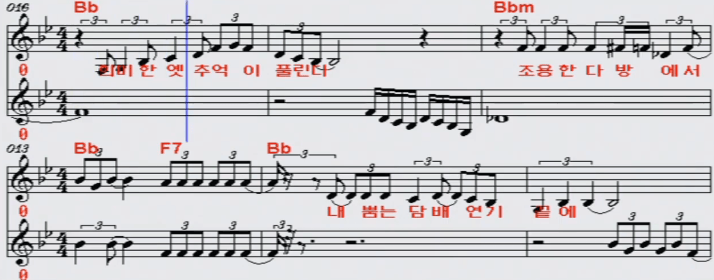 김숙자(이난영) 다방의 푸른 꿈 악보