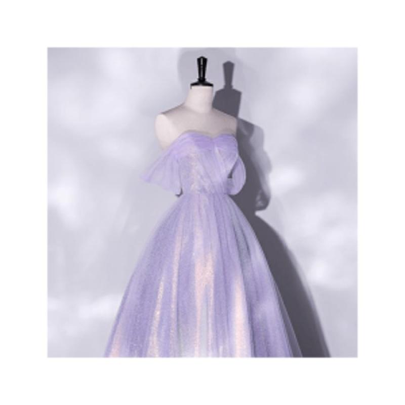 바이올렛 유색 연주회 드레스 프롬드레스 파티드레스