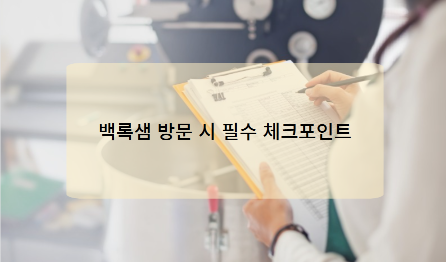 백록샘 방문 시 필수 체크포인트