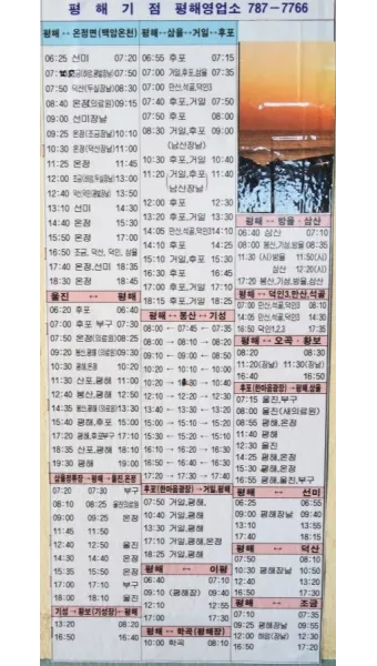 울진 시외버스터미널 시간표 예매 요금_12
