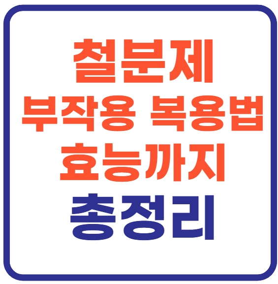 철분제 부작용 복용방법 총정리!