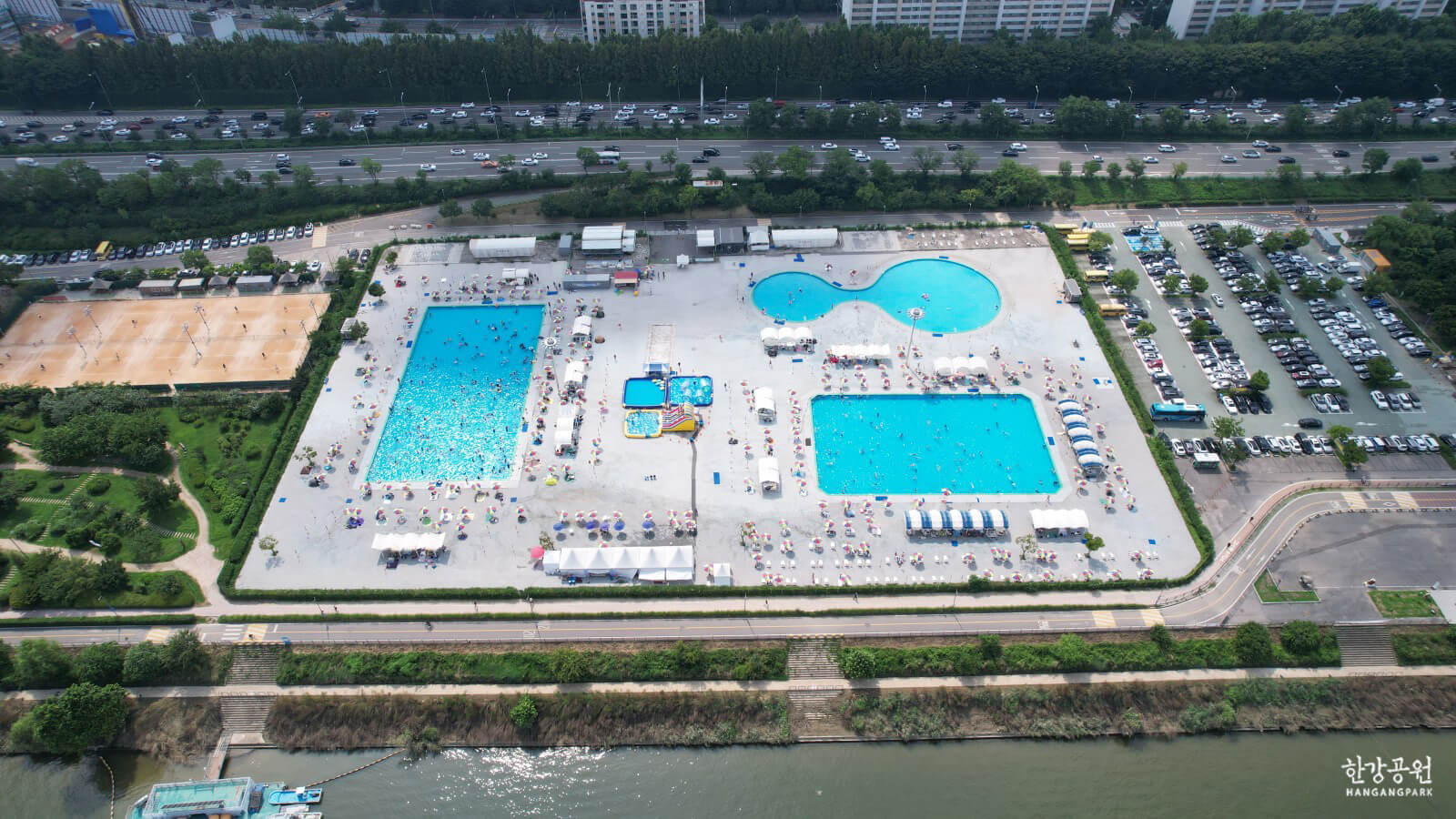 잠원 한강 수영장 드론 사진