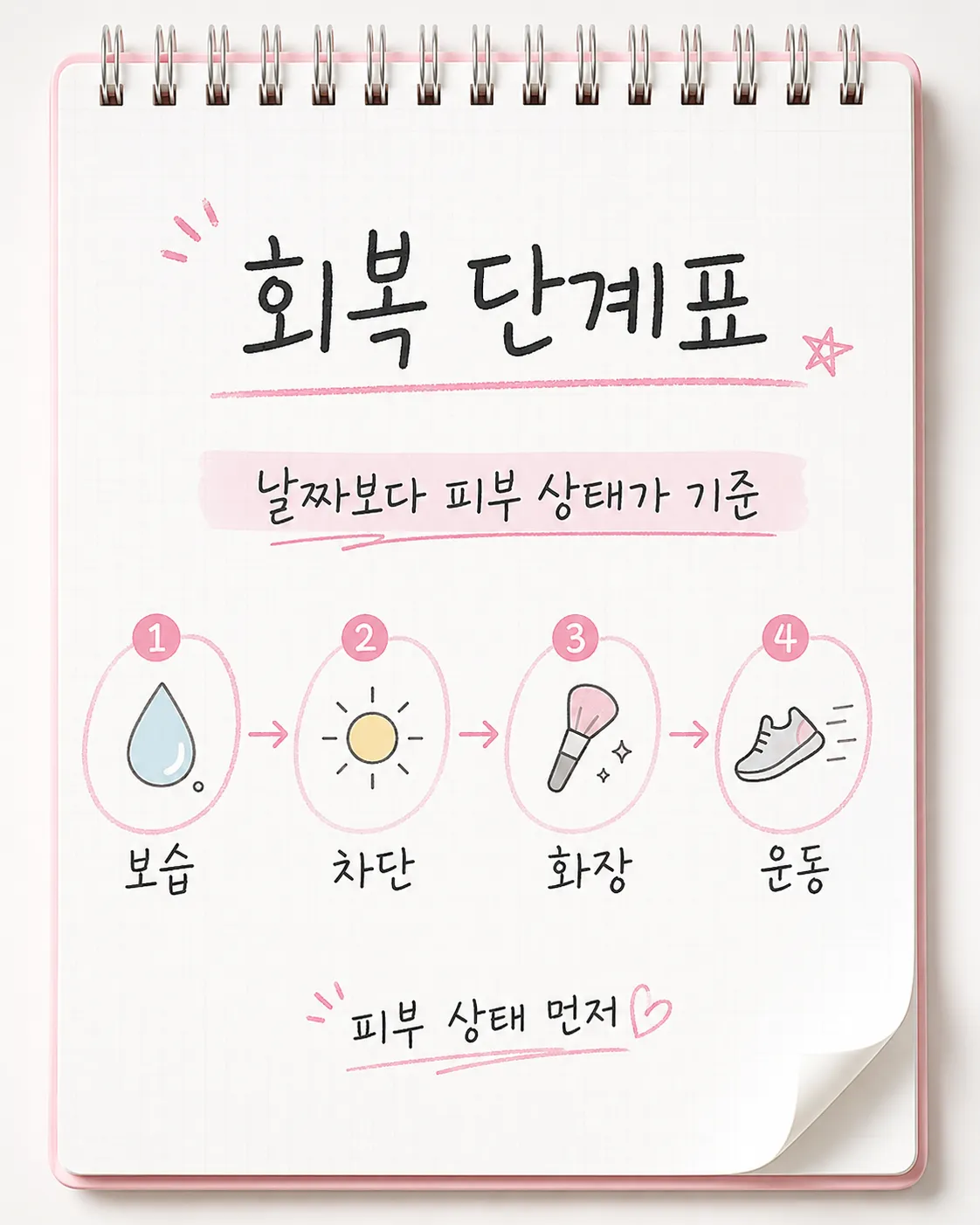 시술 후 회복 단계표