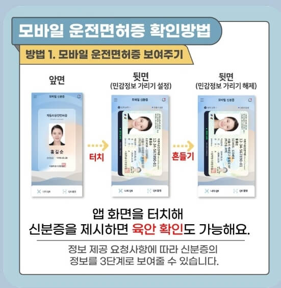 모바일운전면허증확인방법