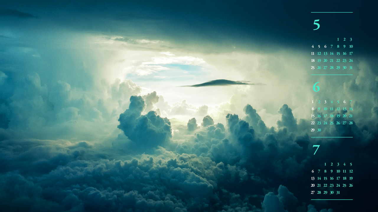 05 먹구름 사이 빛 B - 2025년6월 노트북배경화면
