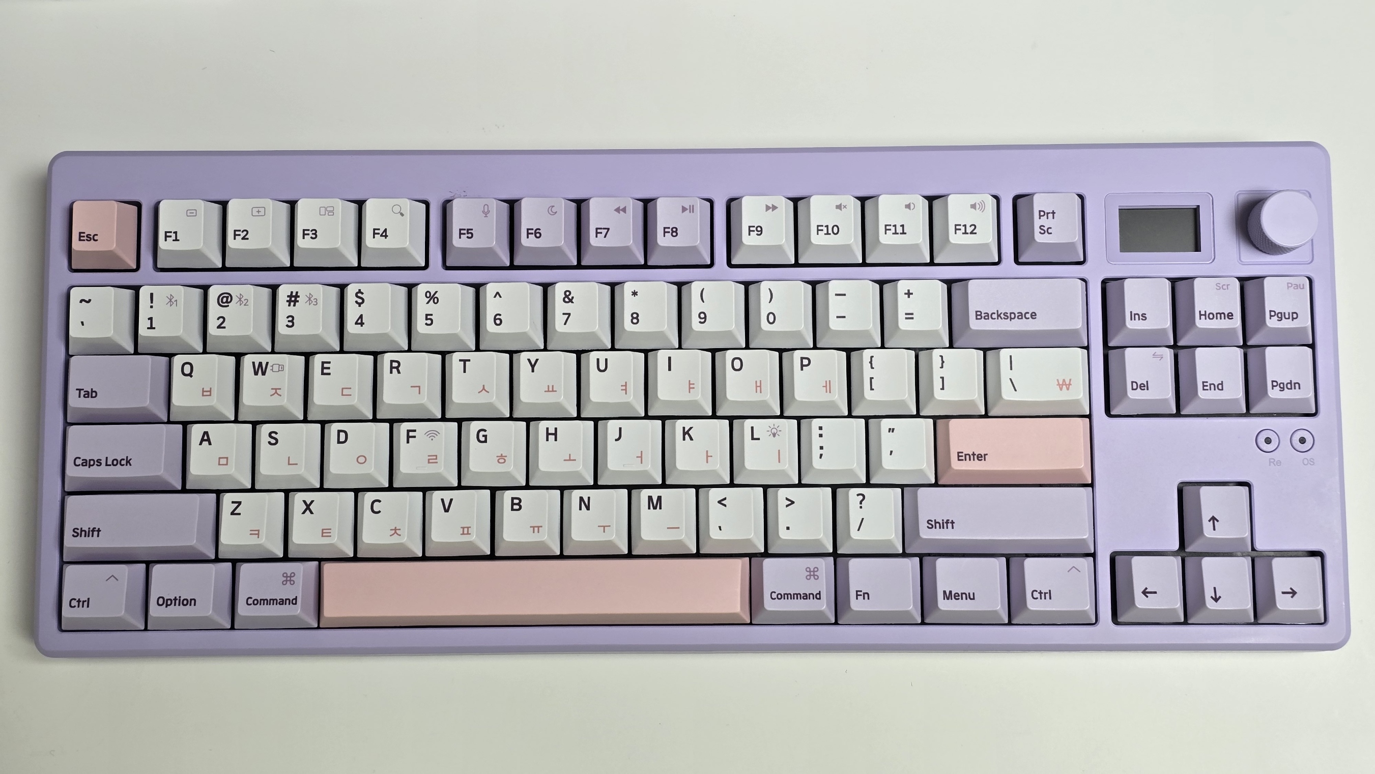 그루브스톤 엠스톤 GS85 라벤더 저소음 너울축 정면