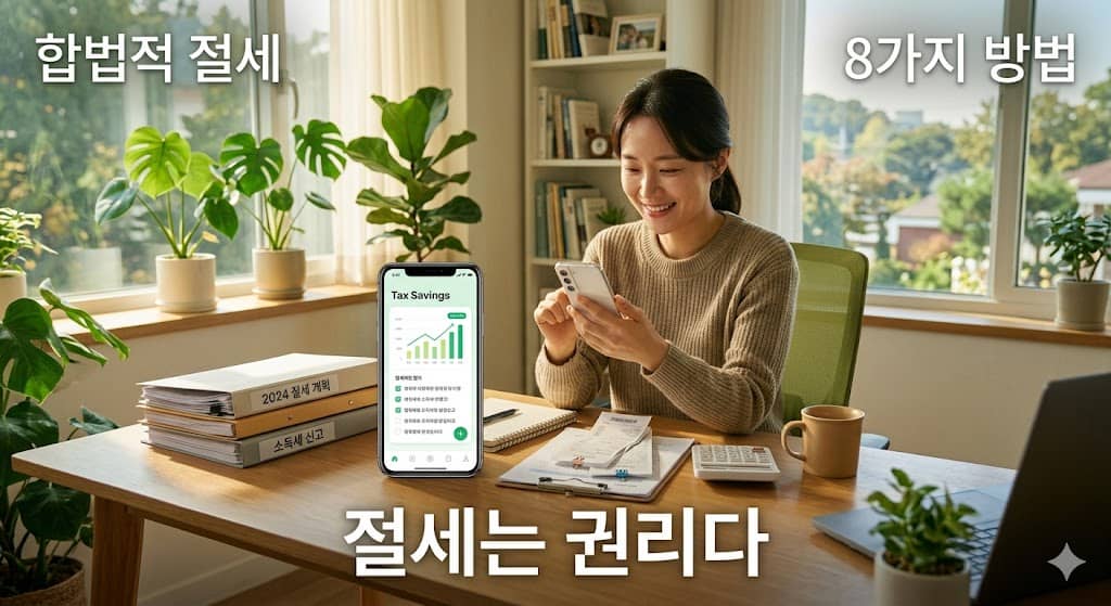 파일명: legal_tax_saving_strategies_korea_2026_eight_methods_ongogishin.jpg
Alt: 2026년 합법적 절세 방법 8가지 연금저축 IRP 월세세액공제 직장인 프리랜서 소득공제 온고지신