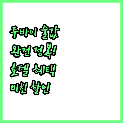 두바이 여행 주류 가격 정보와 호텔 ..