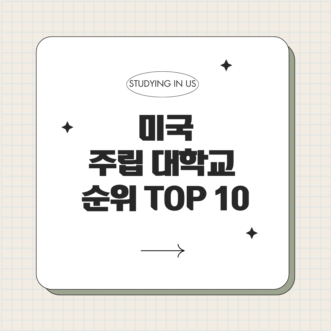 미국 주립 대학교 순위 TOP 10 표지 사진