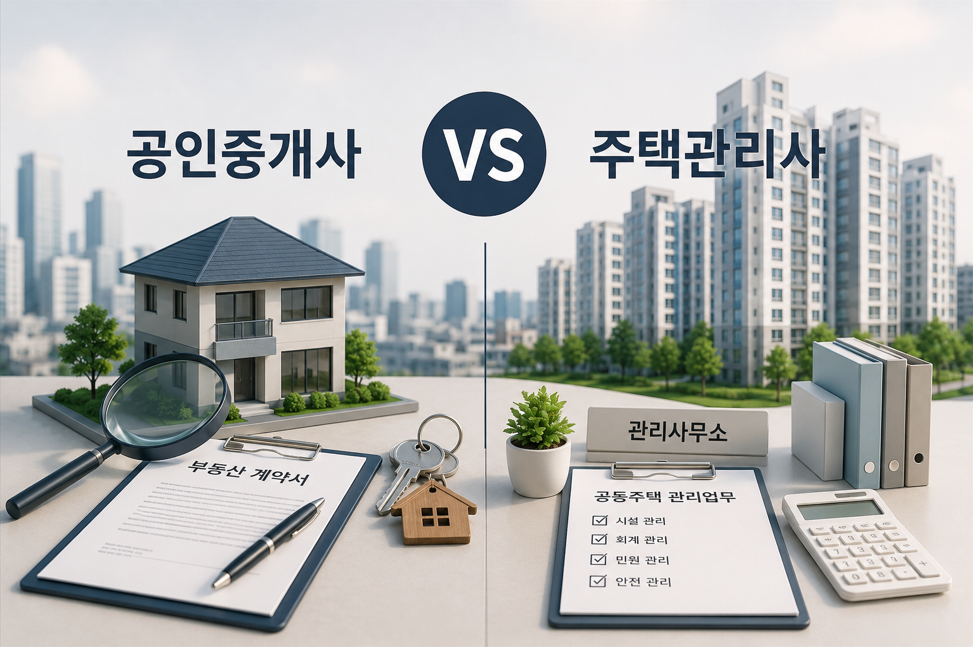 공인중개사 vs 주택관리사, 어떤 자격증이 더 유리할까? 연봉·취업·현실 비교