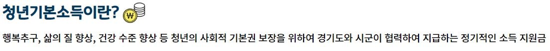 This is [경기도 청년기본소득 신청방법 총정리]