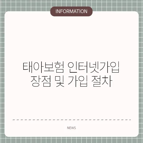 태아보험 인터넷가입 장점 및 가입 절차