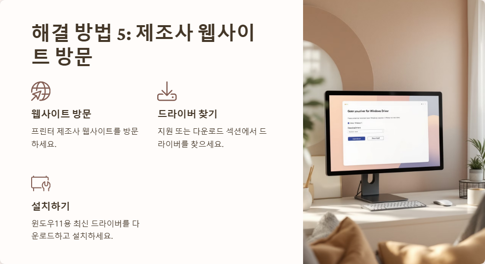 윈도우11에서 프린터가 인식되지 않을 때 해결하는 법