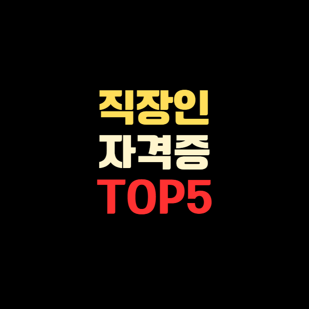 직장인 도전 가능한 자격증 TOP5 (고난이도 버전): 수익성과 난이도 완전 비교