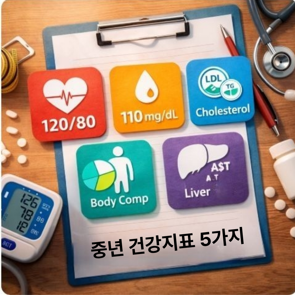 중년 건강지표 리스트 사진