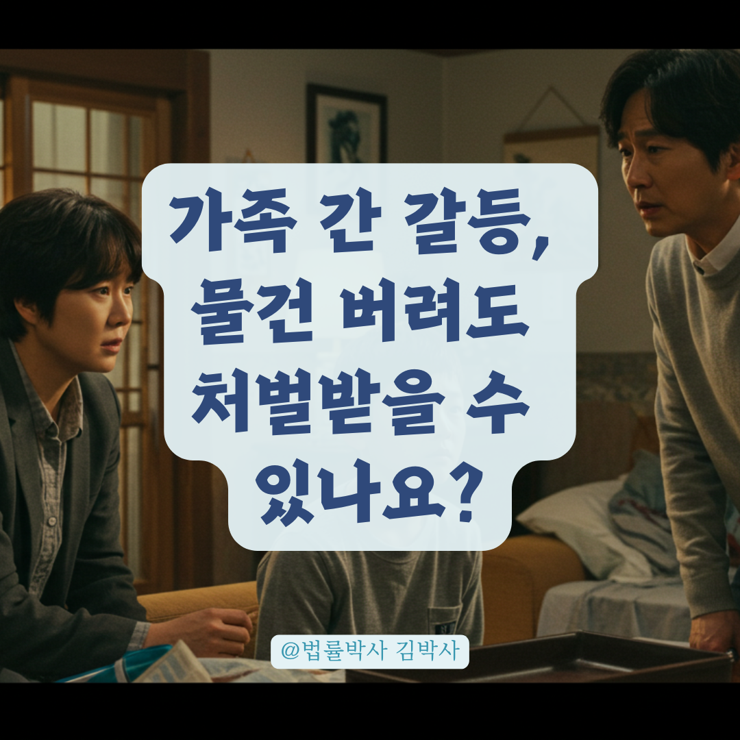 가족이 내 물건을 일부러 버렸다면, 법적으로 처벌가능한지 여부를 알려드립니다