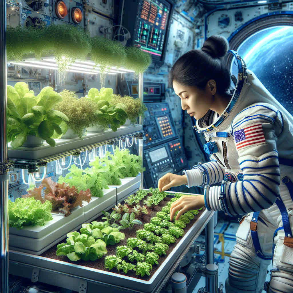 우주에서의 식물 재배