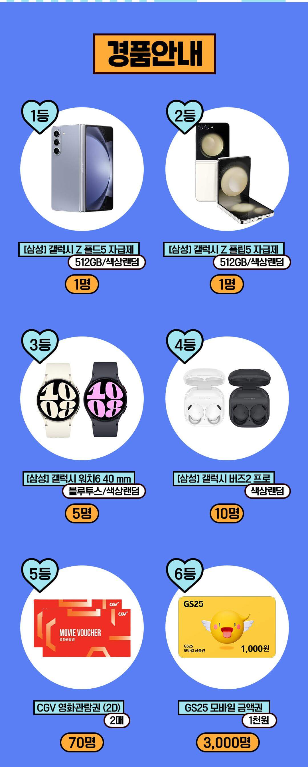 GS25 9월 Z폴드5 경품 이벤트 행사 상세사항
