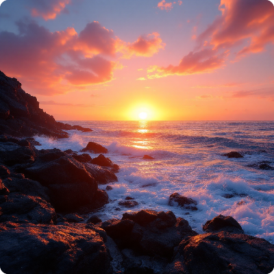 제주도 새해 일출 해돋이 명소 가상 이미지